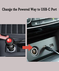 Adabuli cigarette-lighter socket replacement frees the lighter while charging USB-C devices.
