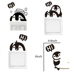 Adam Victor wall stickers penguins on smooth surfaces; removable without paint damage