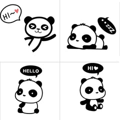 Adam Victor pandas wall decor cute cartoon design for living room or office