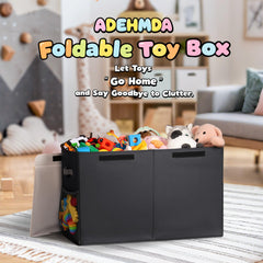 ADEHMDA 80L toy storage box lid-open provides easy access for quick cleanups.