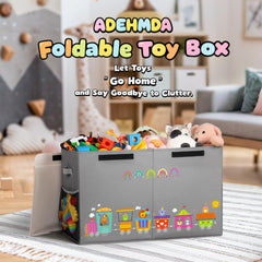 ADEHMDA 80L toy storage chest interior helps keep toys sorted for quick cleanup.