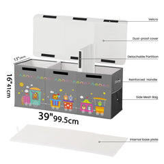 ADEHMDA toy storage with detachable divider for classified organization