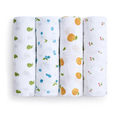 aden + anais Boutique Organic Swaddle Blanket close-up shows soft cotton texture for newborn comfort.