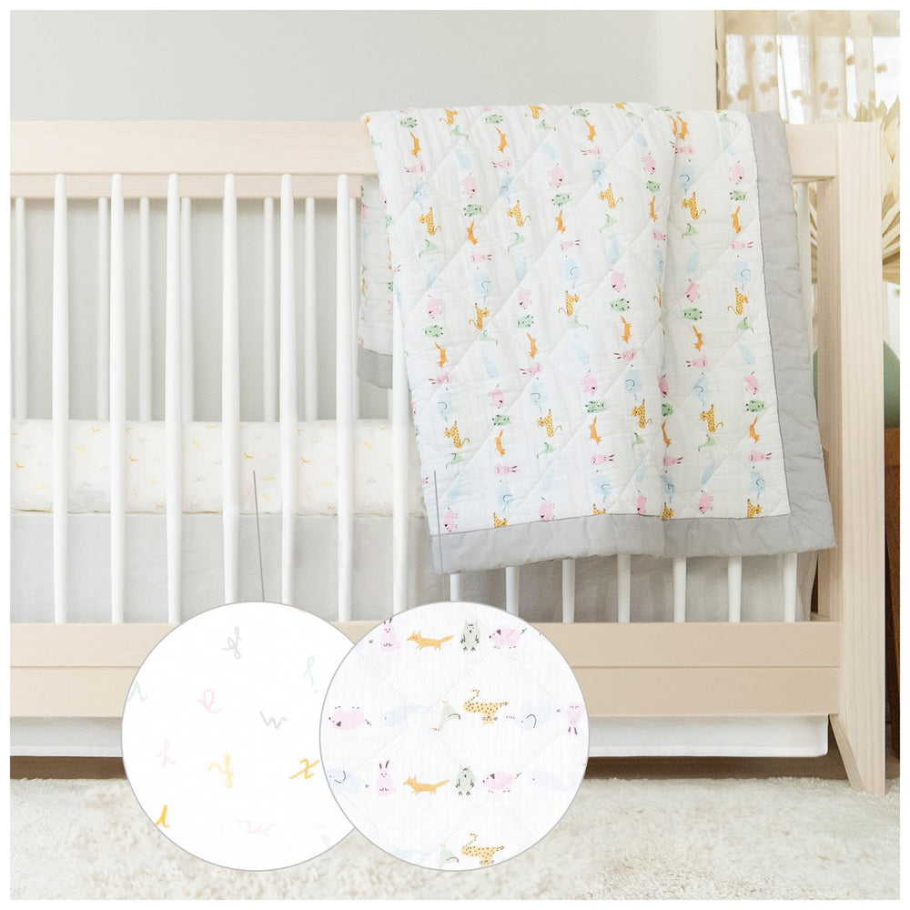 Aden + Anais Essentials crib sheet 52x28 for breathable, cool sleep.