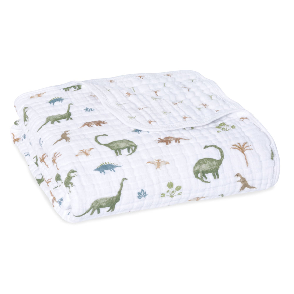 aden-anais Essentials Dream Blanket folded shows breathable muslin comfort for babies.