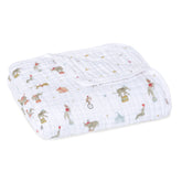 aden + anais Essentials Dream Blanket folded, showing soft muslin for newborn comfort