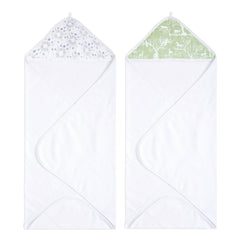aden + anais Essentials hooded towel Harmony folded for cozy post-bath warmth