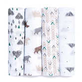 aden + anais Essentials Swaddle Bear Print for newborn comfort and breathable warmth.