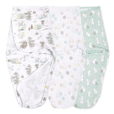 aden + anaïs Winnie swaddle close-up showing snug fit for soothing newborn sleep