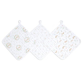 aden + anais Essentials washcloth close-up shows ultra-soft muslin for gentle baby cleansing.