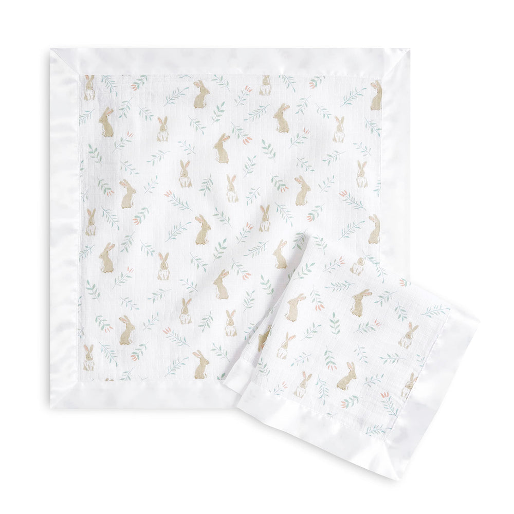 aden + anais Issie security blanket in crib snuggle shows breathable muslin for calm naps.
