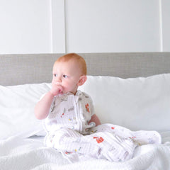 aden-anais muslin fabric closeup showing soft, breathable layers.