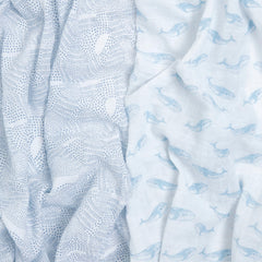 aden + anais Oceanic swaddle newborn-friendly snug wrap option.