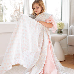 aden + anais Piece of My Heart swaddle packaged giftable presentation for baby shower gift