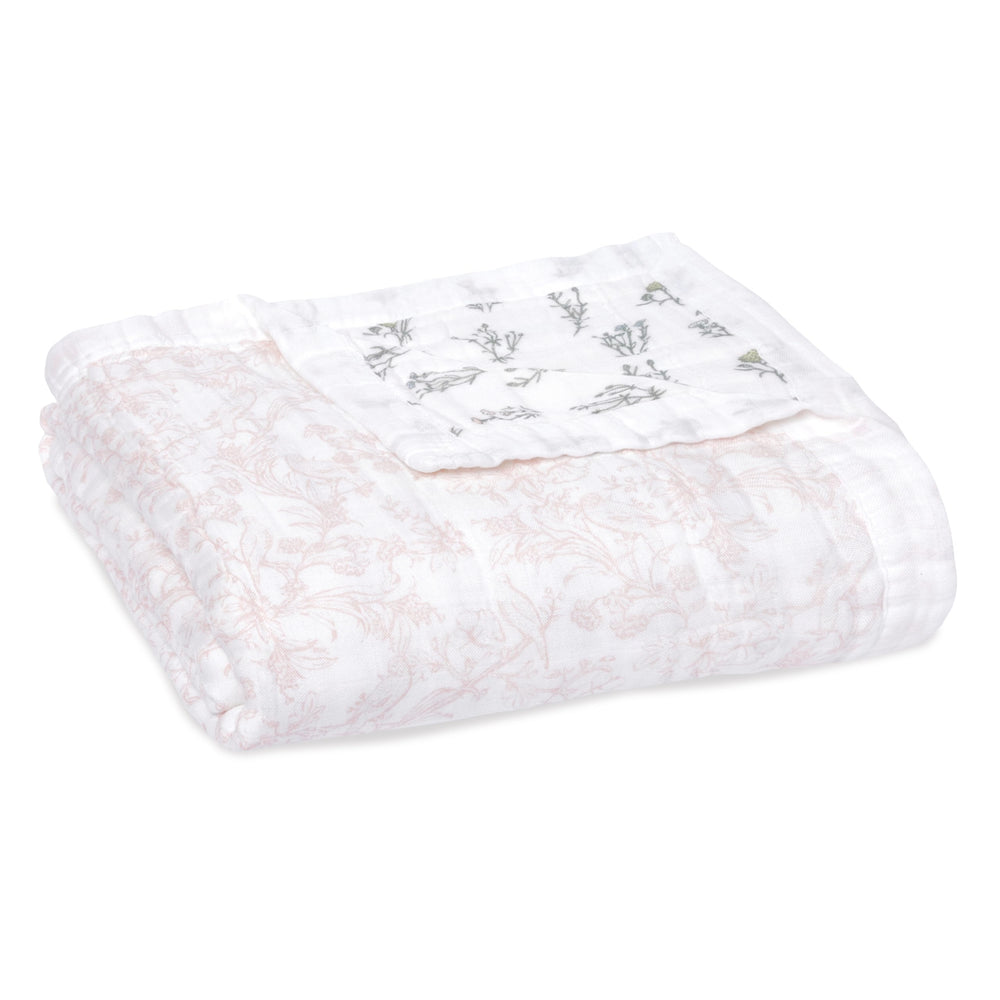 aden and anais silky soft bamboo blanket folded for cozy snuggles and easy portability