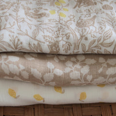 aden + anais Silky Soft Swaddle Woodland large blanket spread demonstrates cozy receiving blanket potential.