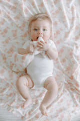 aden + anais snuggle-knit infant hat adds cozy warmth for newborns.