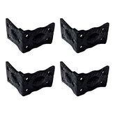 Adonai Hardware Arah vintage black corner edge cover front view shows compact safety detail with retro charm.
