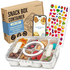 ADORIKIDS Snackle Box closed with secure lid for mess-free on-the-go snacks.