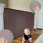 Adsoner child safety net 10ft rail setup shows quick balcony installation for safer play.
