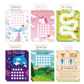 Adullpony potty chart theme-1 with bright animals to motivate daily sticker milestones.