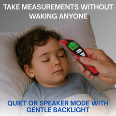 Advocate thermometer speaks English and Spanish for easy use