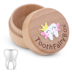 Aeaocvo Tooth Keepsake Box front view shows the 3D tooth crown for lasting memories