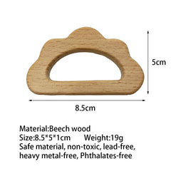 AeliPro beech-wood-teether closeup non-toxic finish for safe baby play