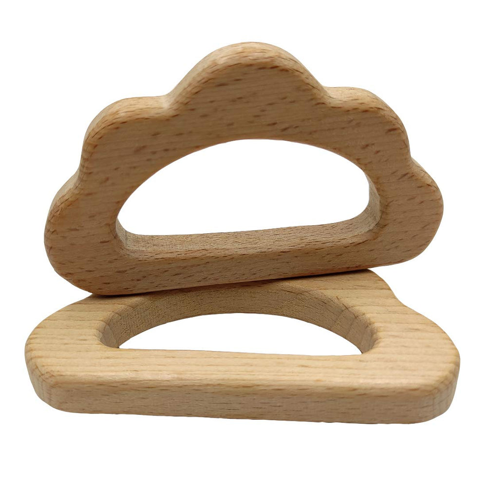 AeliPro cloud-teether pair natural wood soothing teething for babies