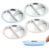 AestuWarm 9-inch plates with suction base secure to tables for mess-free meals.
