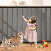 Aetherix balcony safety net on banister guard 13ft provides kid and pet protection with clear visibility.