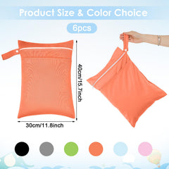 Afcabakila wet bag gray with dual zippers helps organize outfits and swimwear on the go