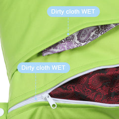 Afcabakila wet bag green with dual zippers supports color-coded packing and quick access