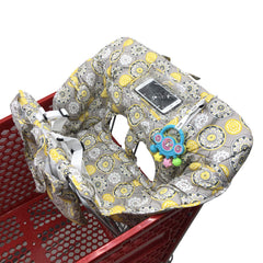 AGANS Infantmania cart cover closeup of waterproof material protecting outfits during meals.