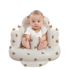 AGITVPS Bear inflatable baby seat with built-in pump, ready for quick inflation.