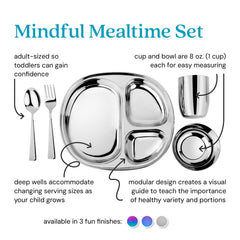 Ahimsa stainless steel kids bowl offers stain-resistant, unbreakable eating for tiny meals.