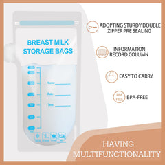 AHSNYLC leak-proof bag seal demonstrates secure transport for on-the-go milk.