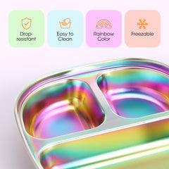 AIEVE 304 stainless steel kid plate emphasizes durable, shatterproof construction