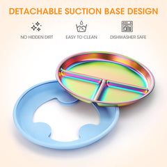 AIEVE rainbow titanium color plate adds fun to mealtime