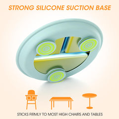 AIEVE 3 partition plate promotes balanced portions during meals