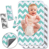 AIFUSI portable changing pad folded compactly for travel, easy to stash in a diaper bag.