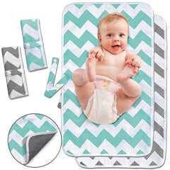 AIFUSI portable changing pad folded compactly for travel, easy to stash in a diaper bag.