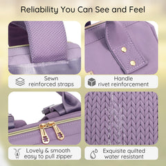 AIJIEKE Diaper Bag foldable changing pad supports mess-free diaper changes.