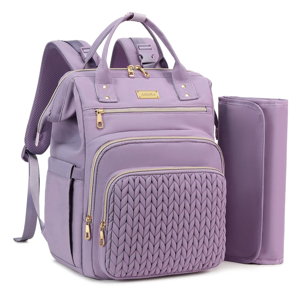 AIJIEKE Diaper Bag wide opening front view for quick access on the go.