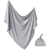Aijoviko newborn swaddle blanket slate with hat offers soft breathable comfort for sleep