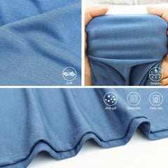 Aijoviko swaddle blanket steel blue hat set together for newborn essentials