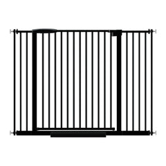AIKSIWAI extra-wide baby gate extended width for easy hallway passage and safe containment.