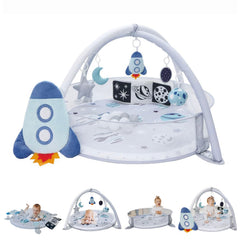 Aila+Aiden 6-in-1 XL Play Mat Space Gray setup supports safe tummy time and varied play.