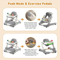 Aimsnk 5in1 baby walker seat area showcases breathable fabric and comfy seating