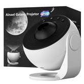 Ainael Galaxy Projector Pro on a table creating immersive bedtime starry ambiance.